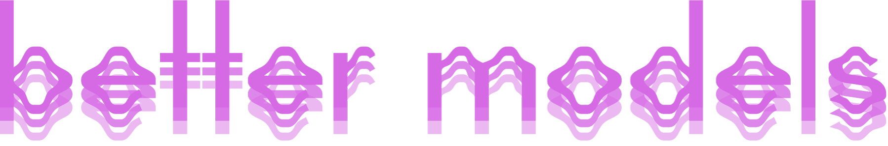 band logotype in stacked fuschia layers