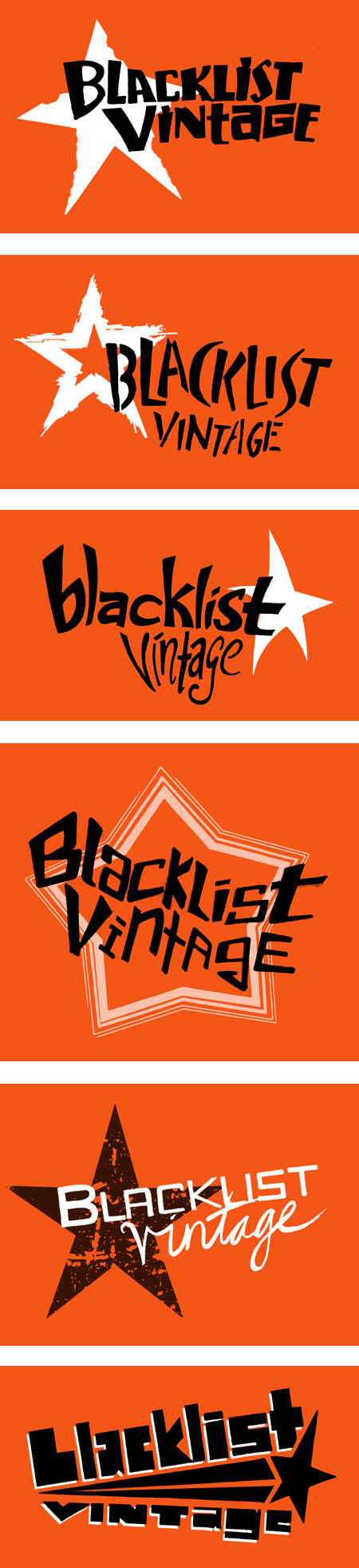 blacklist vintage alternate logo concepts